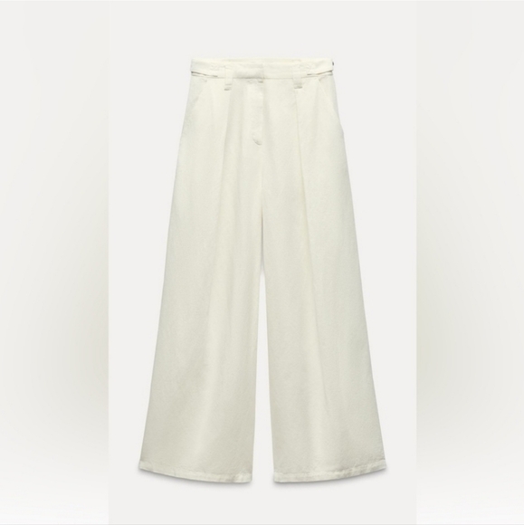 ❌️SOLD❌️WIDE LEG LINEN PANTS SIZE XS - Picture 4 of 6